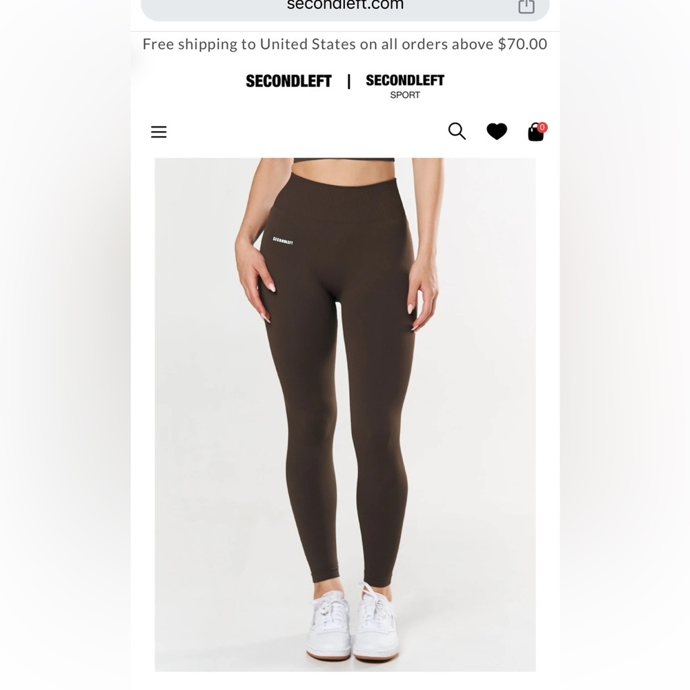 Secondleft brown seamless leggings